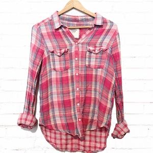 Abercrombie & Fitch Pink Plaid Button Down Shirt